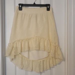 Ivory Lace High-Low skirt